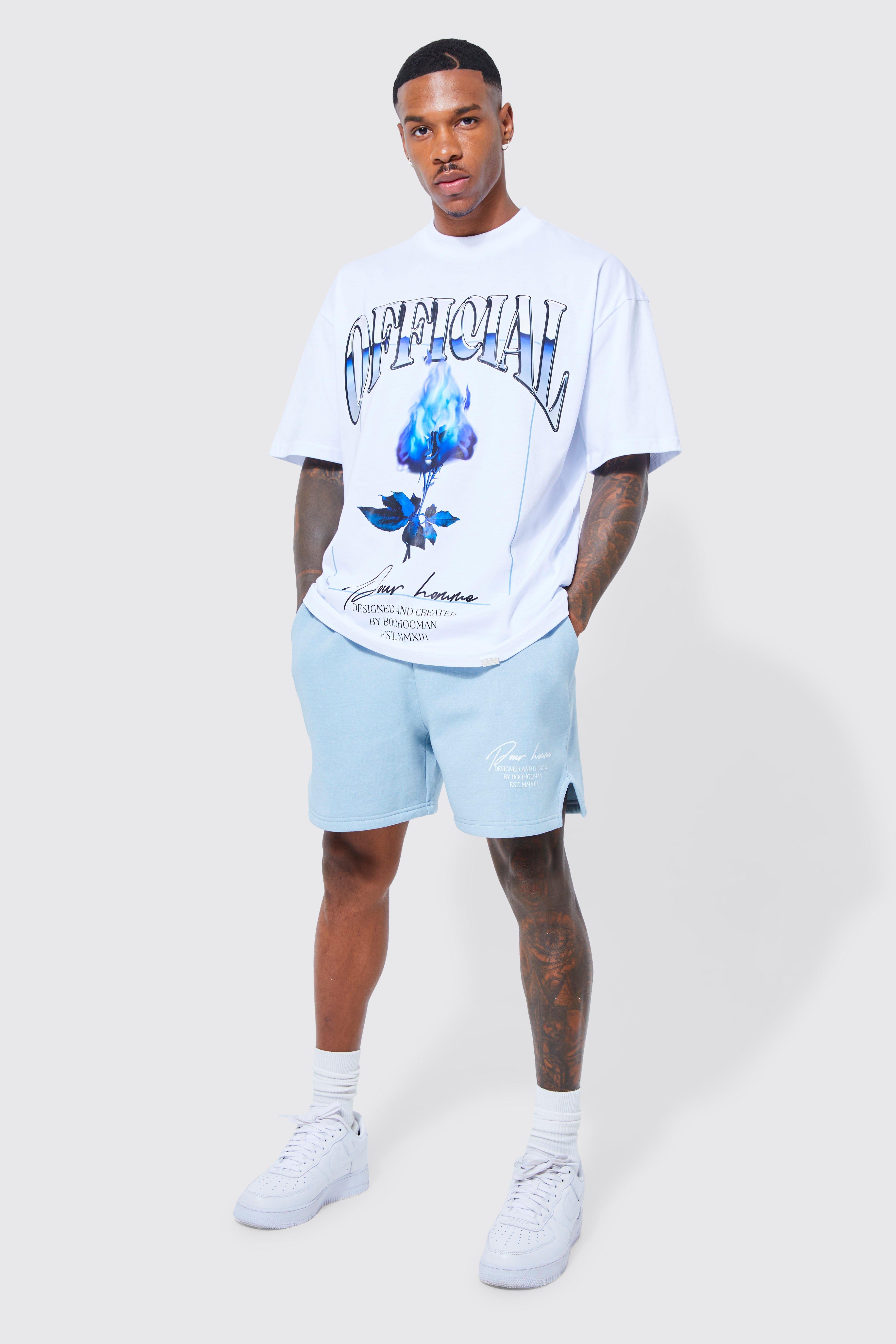Boohooman t shirt and shorts shop